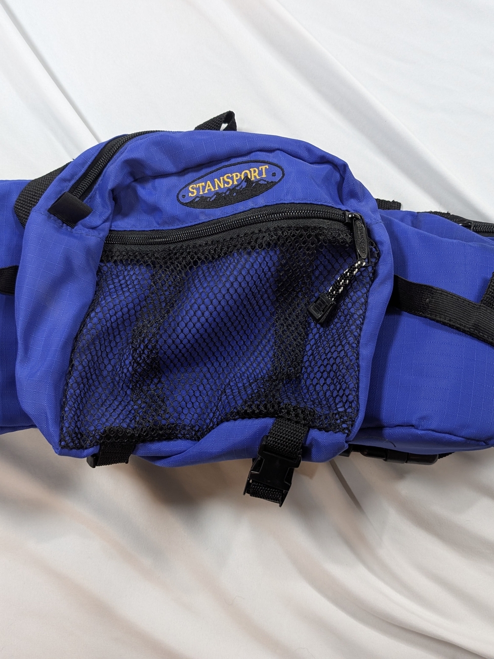 Vintage Stansport Blue Hiking Waist Pack Fanny Pack Lumbar Bag